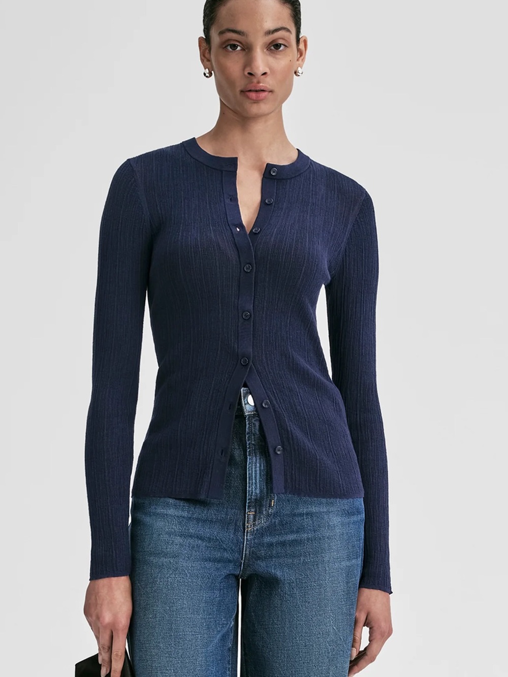 A.L.C. Fisher Fine Cotton Knit Cardigan
